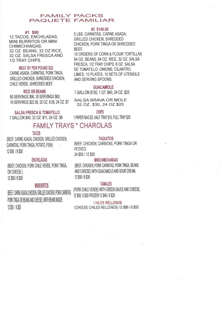 Page 6 La Cocina de Ricardo Menu items with photos Links to text menu